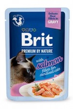 Brit Premium Cat D Fillets Gravy Salmon Sterilised 85g