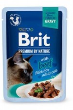 Brit Premium Cat D Fillets in Gravy with Beef 85g