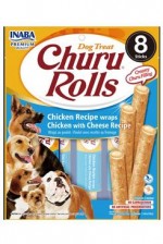 Churu Dog Rolls Chicken with Cheese wraps 8x12g